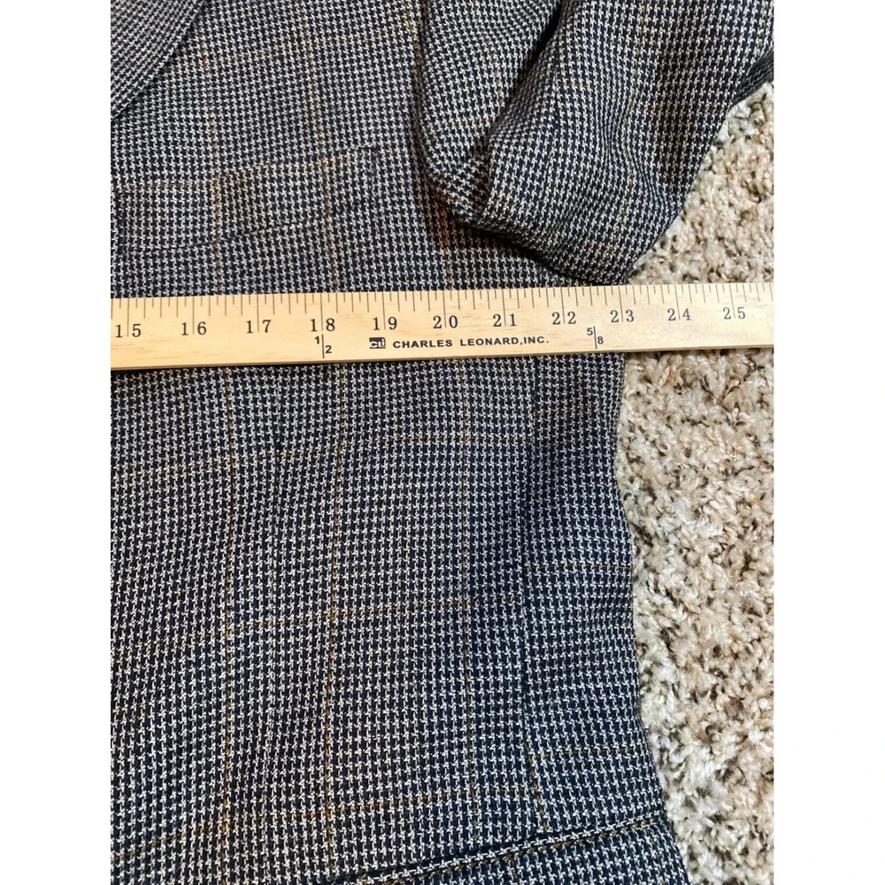 Jos. A. Bank Mens 44S Silk Wool Blazer Micro Houndstooth 3 Button Sport Coat
